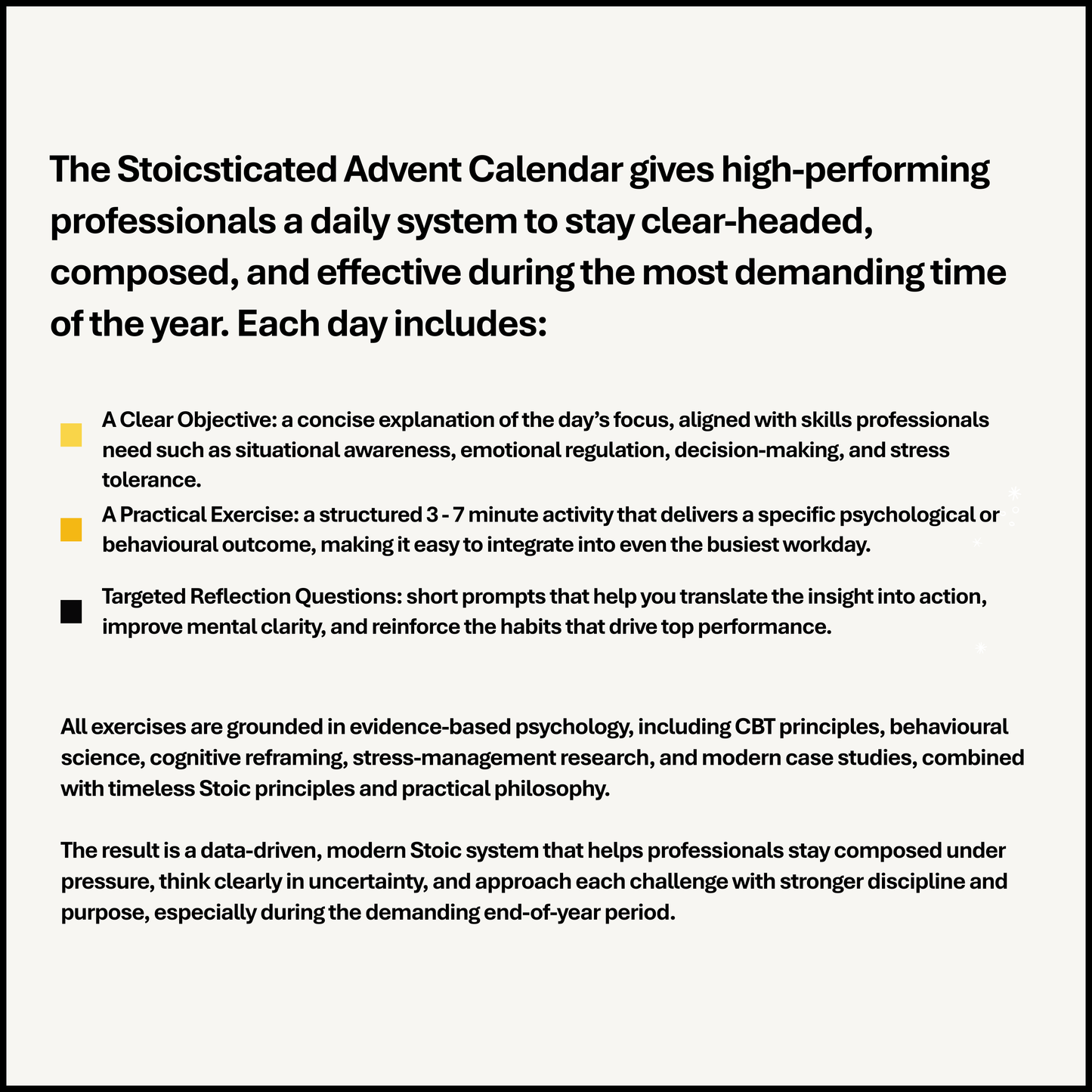 The Stoic Advent Calendar - 25 Days to Strengthen Your Mindset and Perform Under Pressure